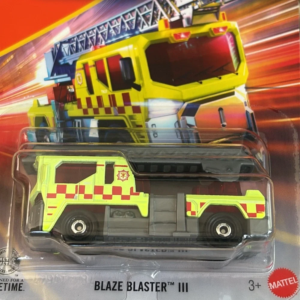 Matchbox Blaze Blaster III Fire Truck Engine Ladder Toy Yellow FireTruck